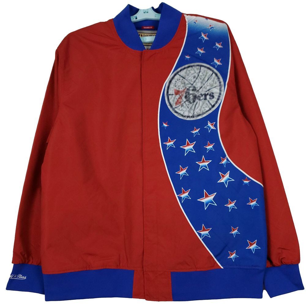 Philadelphia 76ers Mitchell & Ness NBA 2XL XXL Warm Up Jacket 75th Anniv. NWT